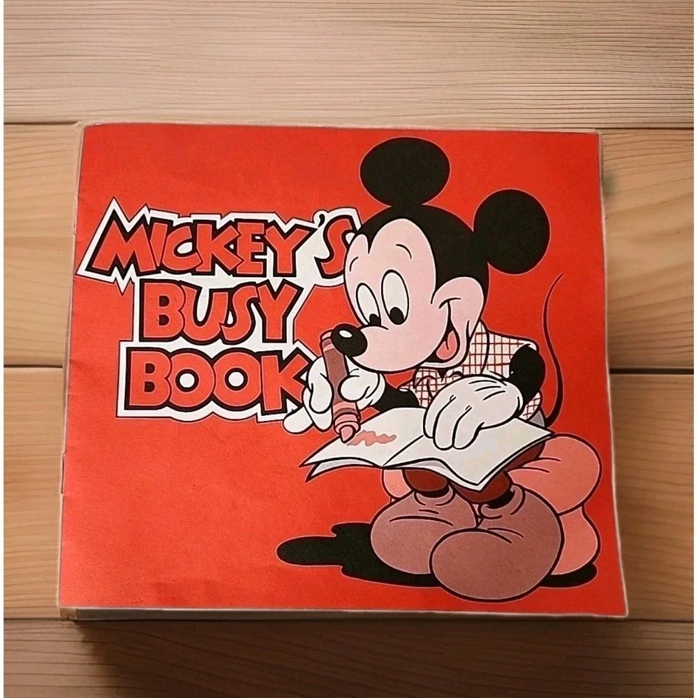 Vintage Disney Mickey's Busy Book 1986 Rare Fan Gift New